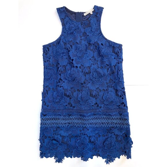 Lovers + Friends Navy lace Flowers Shift Dress ⚓️⛴💙✨ - Picture 1 of 8
